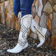 Alicia Sloan | Studded Knee-High Western Boots For Women