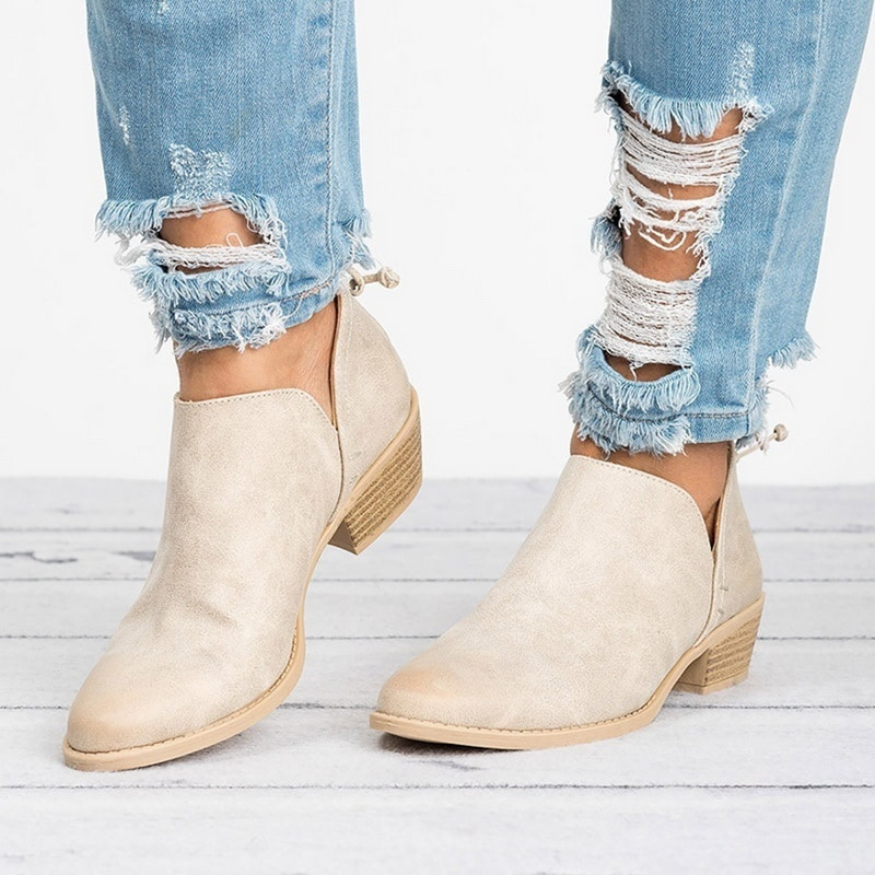 Lauren Silva | Casual Slip-On Ankle Boots For Women
