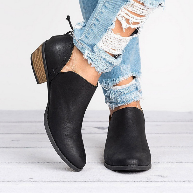 Lauren Silva | Casual Slip-On Ankle Boots For Women