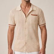 Marco Bellucci | Knit Button Polo Shirt For Men