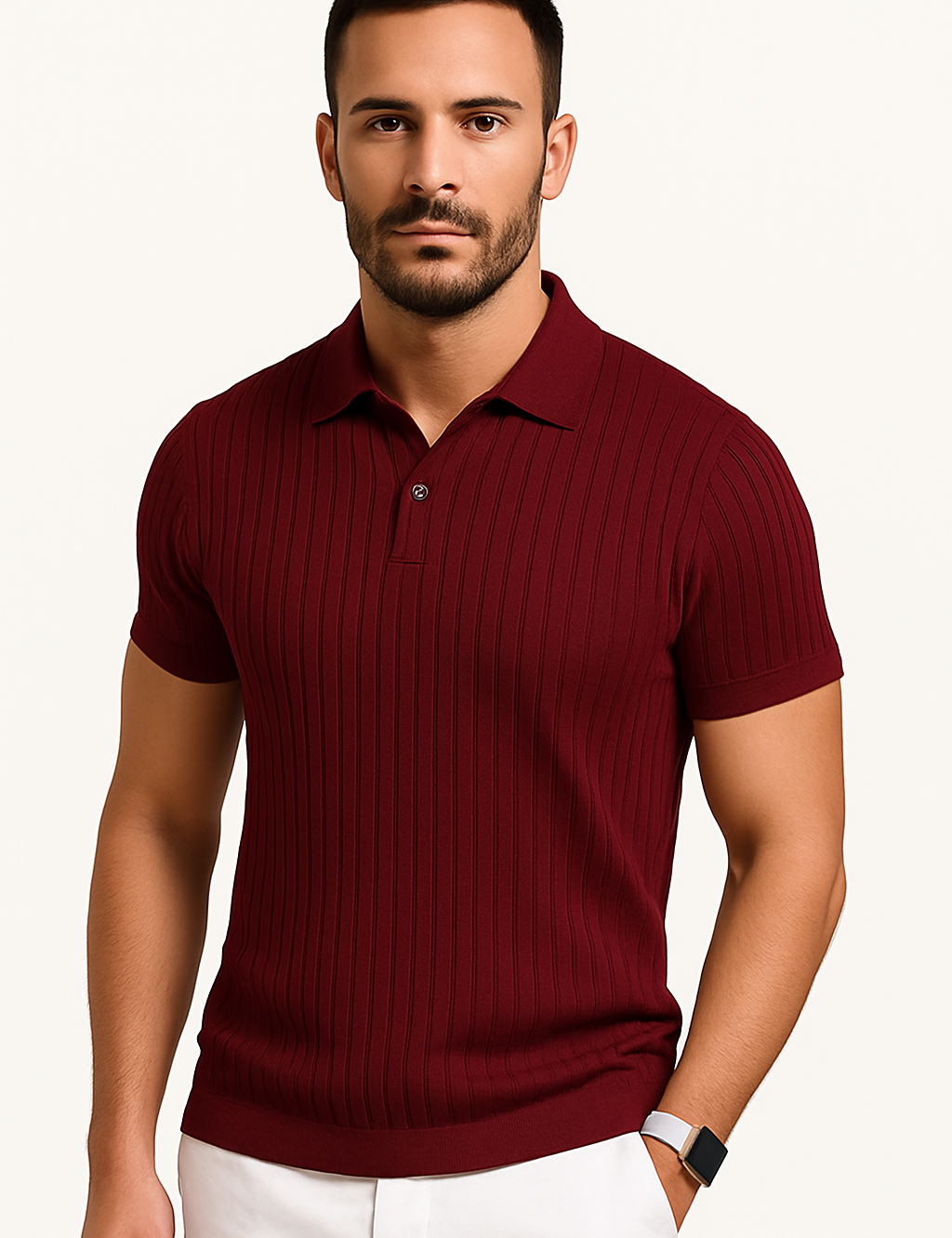 Matteo Ricci | Milano Ribbed Polo Knit Luxe