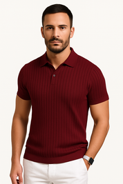 Matteo Ricci | Milano Ribbed Polo Knit Luxe