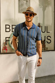 Enzo Bellini | Riviera Pattern Knit Polo Luxe