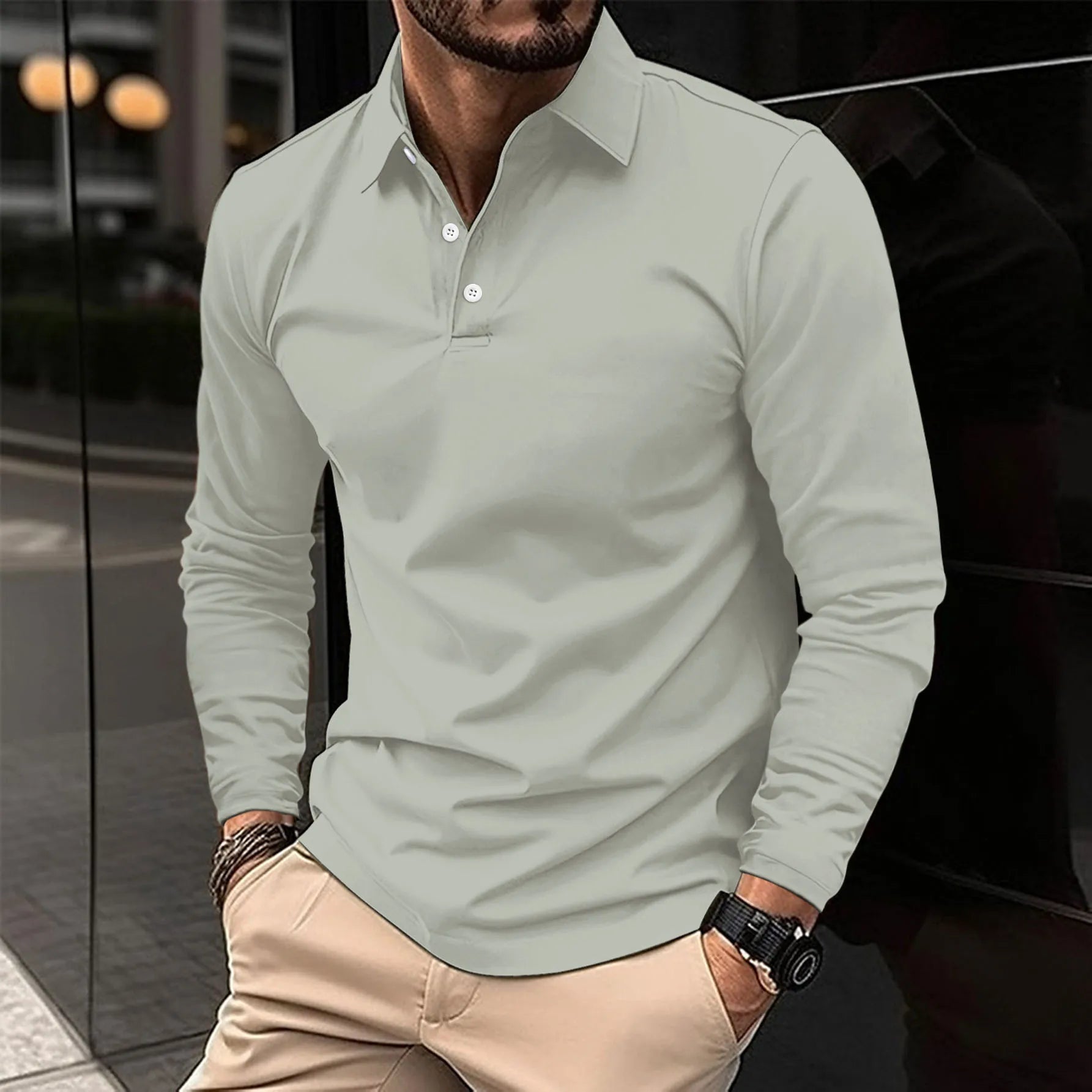 Lucas Bennett | Classic Long Sleeve Polo Shirt