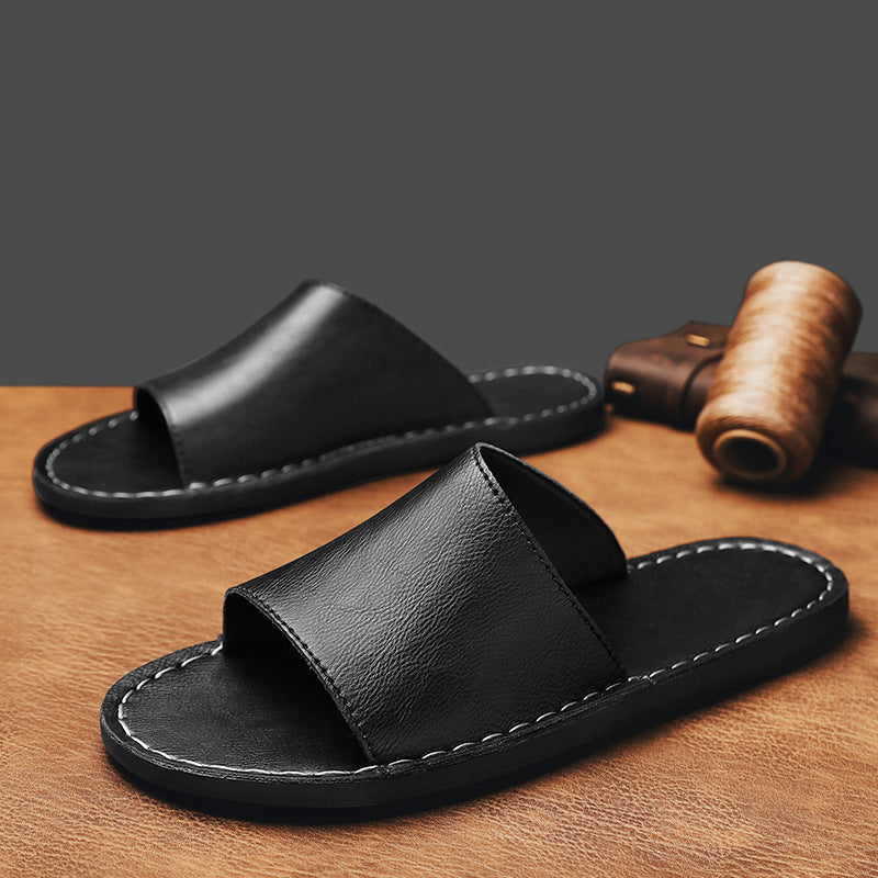 Alessandro Vieri | Leather Slide Sandals For Men