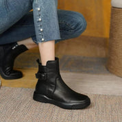 Elodie Beaumont | Minimalist Leather Ankle Boots For Women