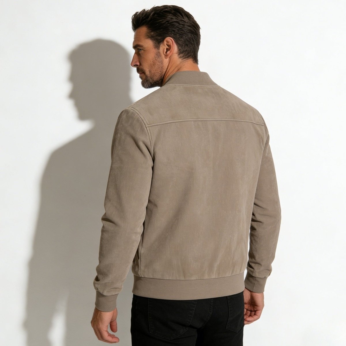 Leonardo Vieri | Suede Zip Bomber Jacket