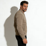 Leonardo Vieri | Suede Zip Bomber Jacket