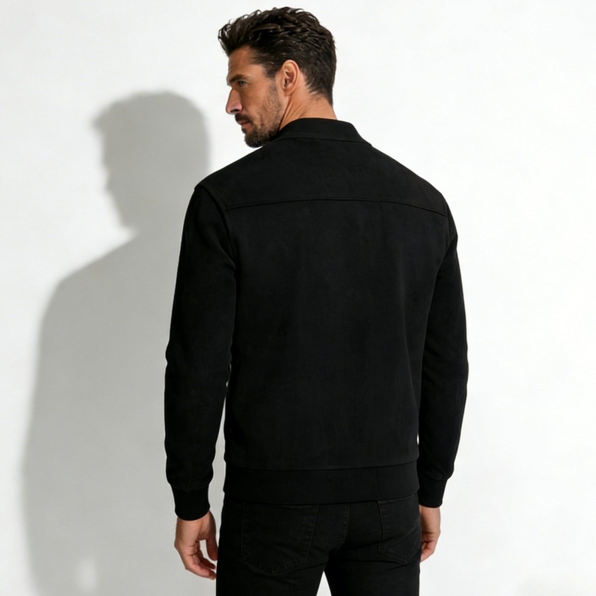 Leonardo Vieri | Suede Zip Bomber Jacket