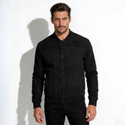 Leonardo Vieri | Suede Zip Bomber Jacket