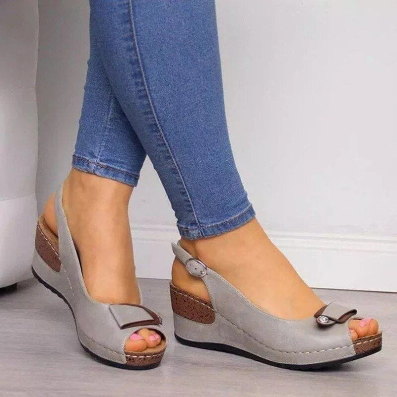 Kaitlyn Kirby | Adjustable Wedge Sandals For Women