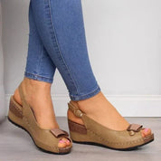 Kaitlyn Kirby | Adjustable Wedge Sandals For Women